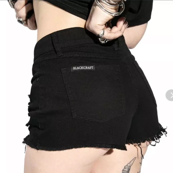 🖤 Black Craft Midnight Denim Shorts 27 - Picture 1 of 13